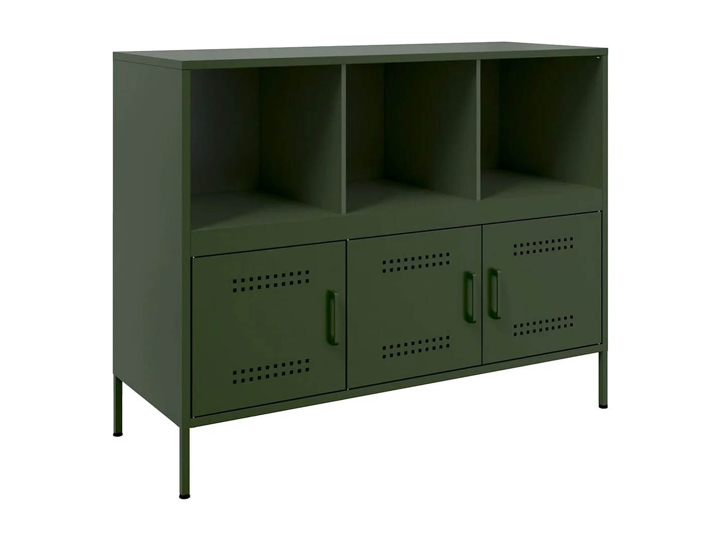 Sideboard Olivgrün 100,5x39x79 cm Stahl