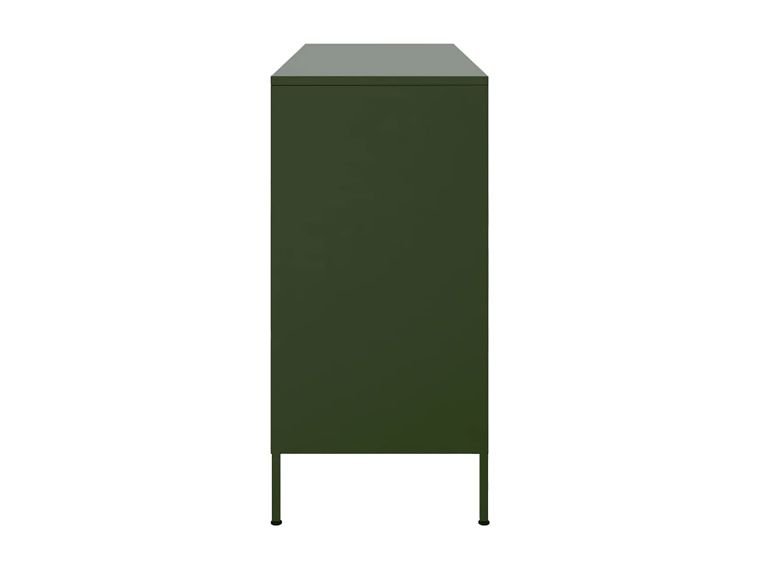 Aparador acero verde oliva 100,5x39x79 cm