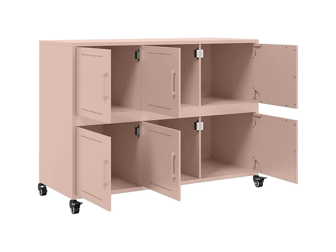 Buffet rose 100,5x39x72 cm acier
