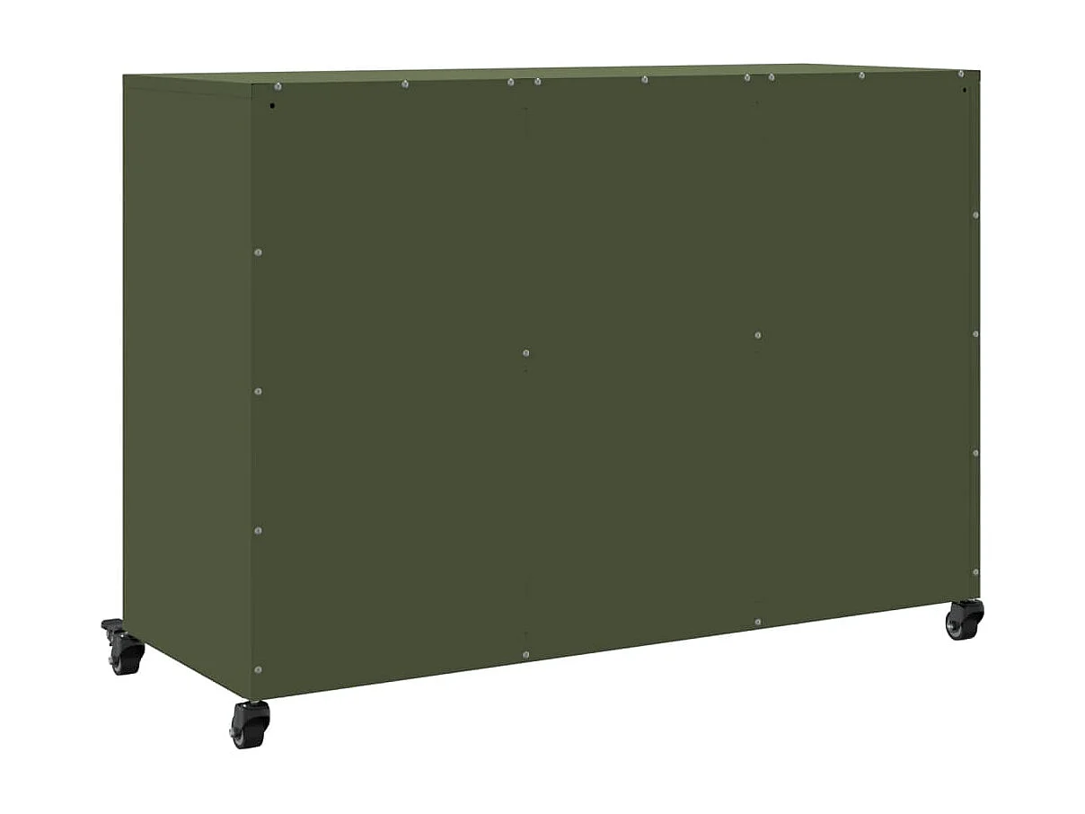 Buffet vert olive 100,5x39x72 cm acier