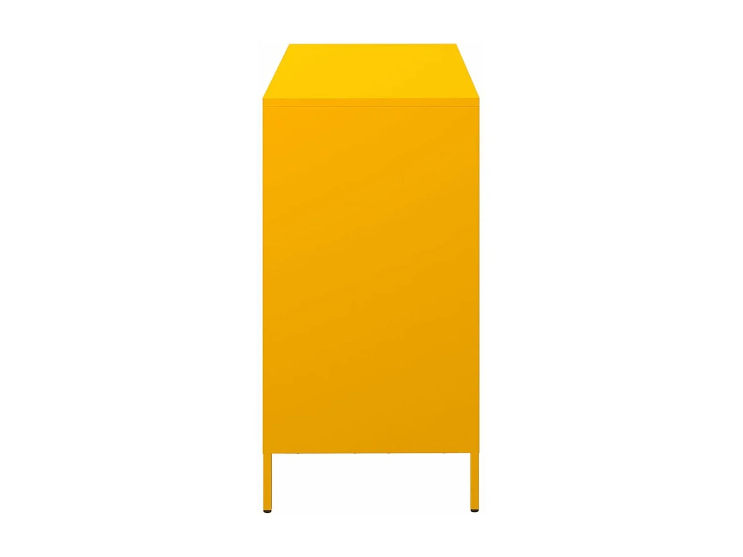 Buffet jaune moutarde 101,5x39x73,5 cm acier laminé à froid