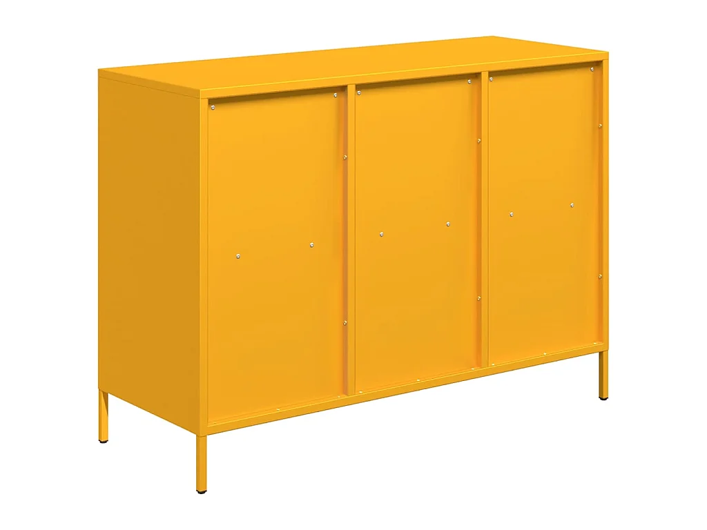 Sideboard Senfgelb 101,5x39x73,5 cm Kaltgewalzter Stahl