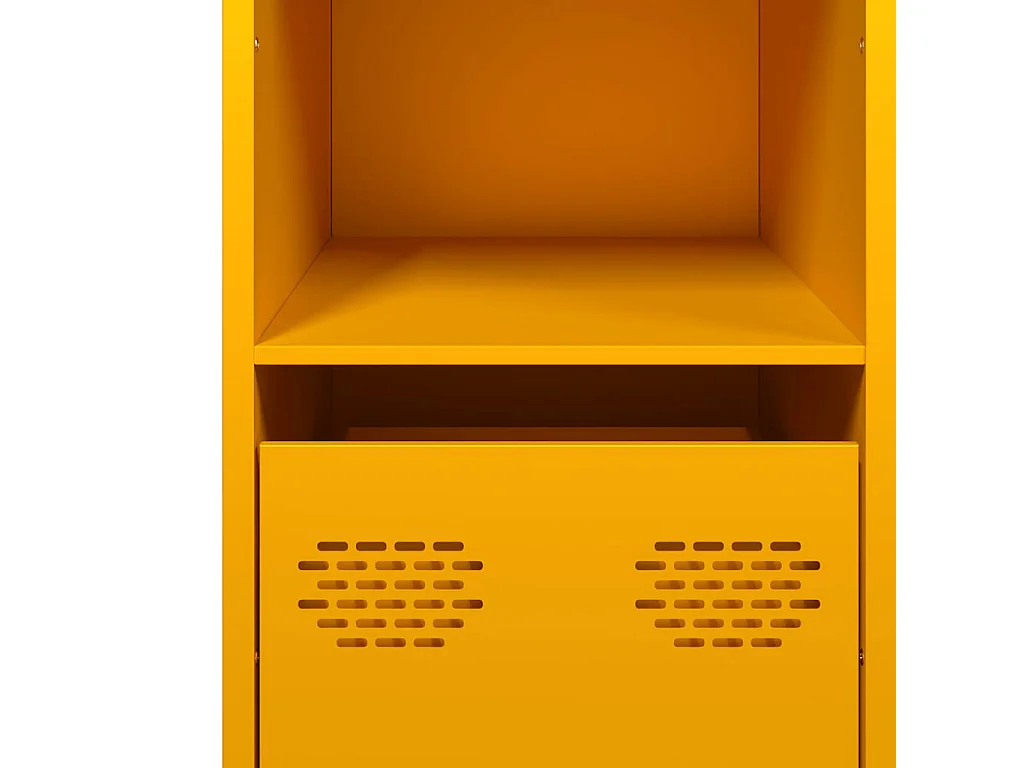 Sideboard Senfgelb 101,5x39x73,5 cm Kaltgewalzter Stahl
