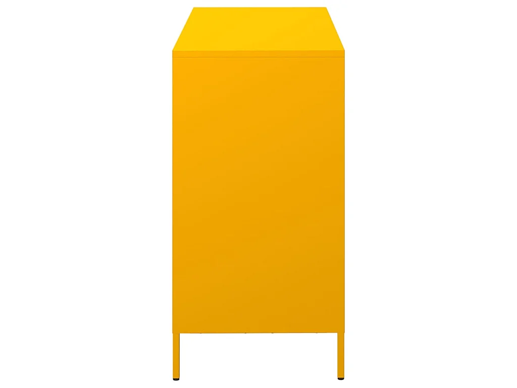 Dressoir 101,5x39x73,5 cm koudgewalst staal mosterdgeel