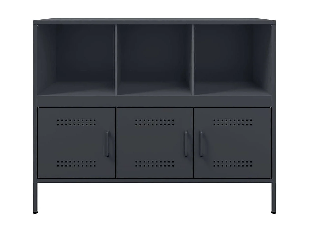 Credenza Antracite 100,5x39x79 cm in Acciaio