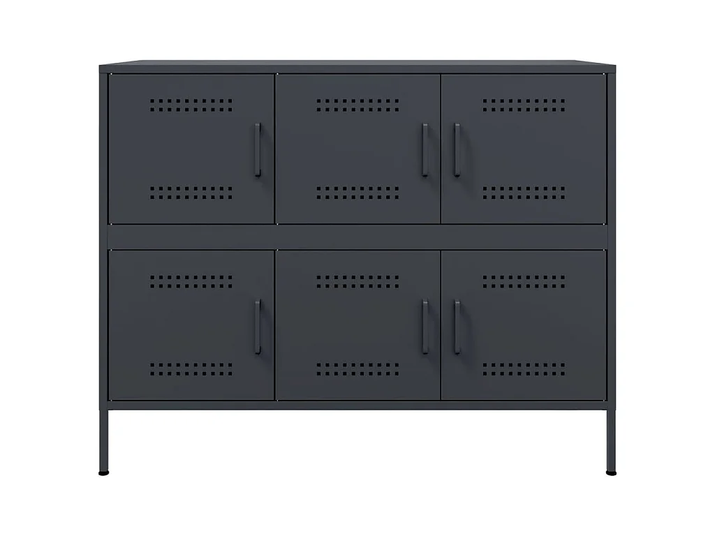 Buffet anthracite 100,5x39x79 cm acier