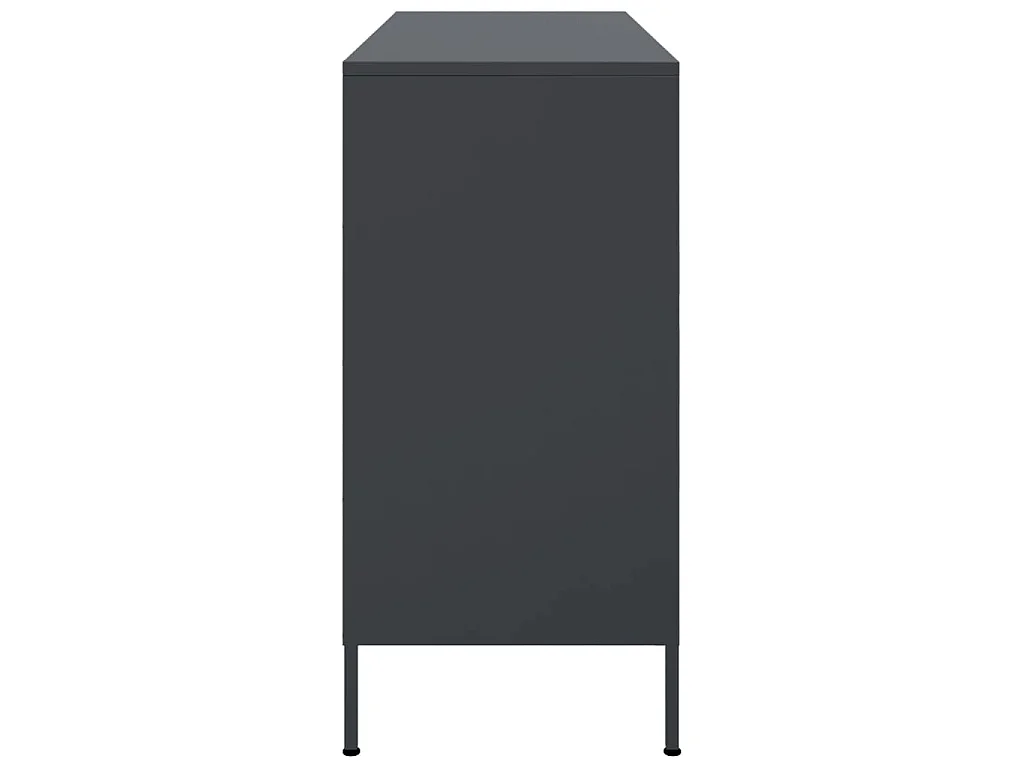 Buffet anthracite 100,5x39x79 cm acier
