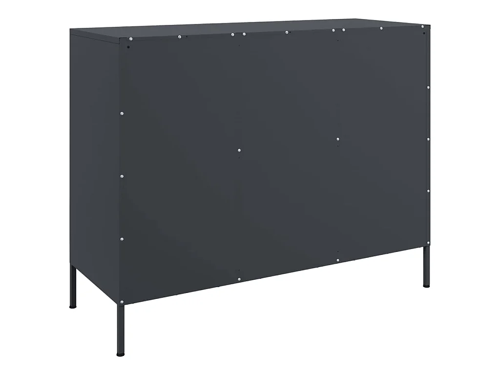 Buffet anthracite 100,5x39x79 cm acier