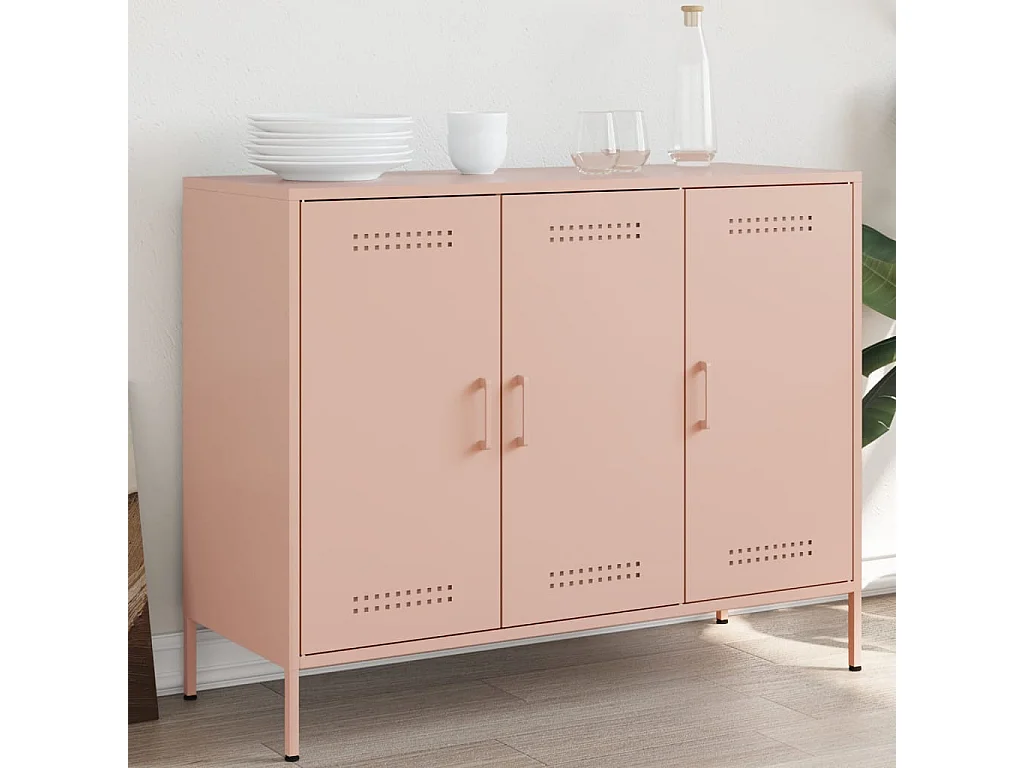 Buffet rose 100,5x39x79 cm acier