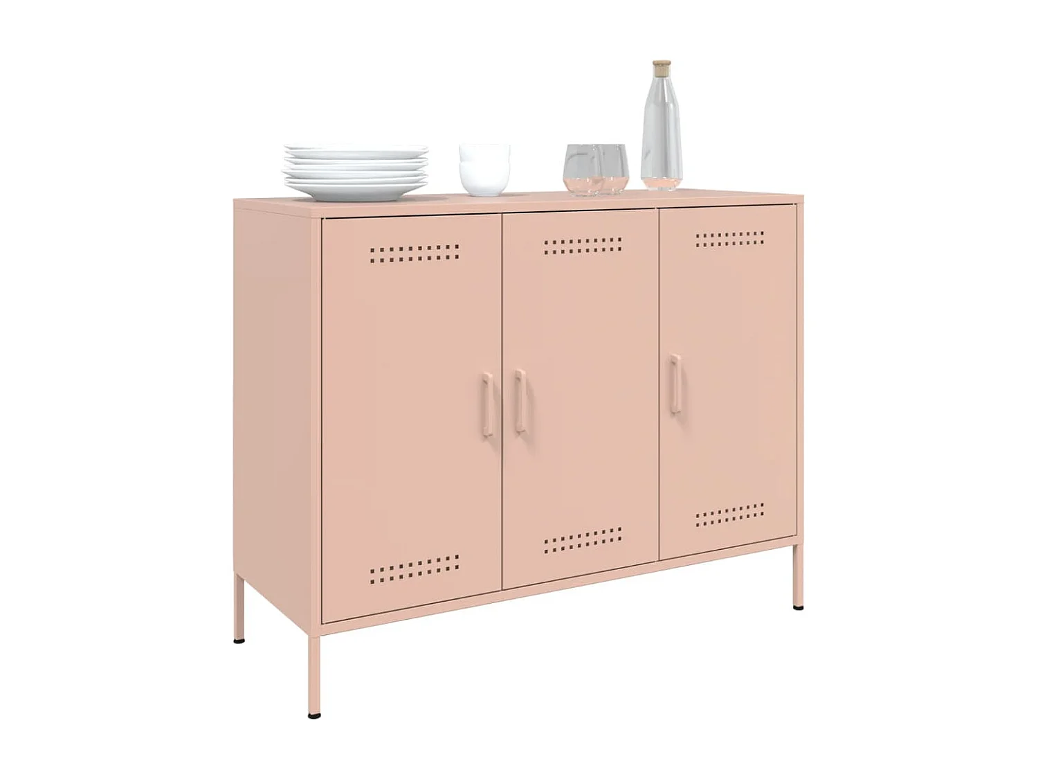 Buffet rose 100,5x39x79 cm acier