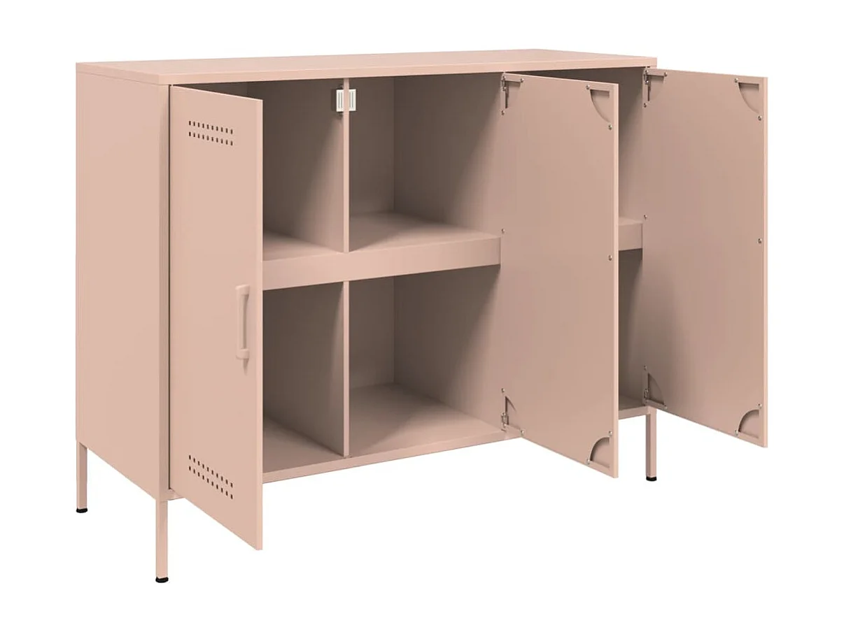 Buffet rose 100,5x39x79 cm acier