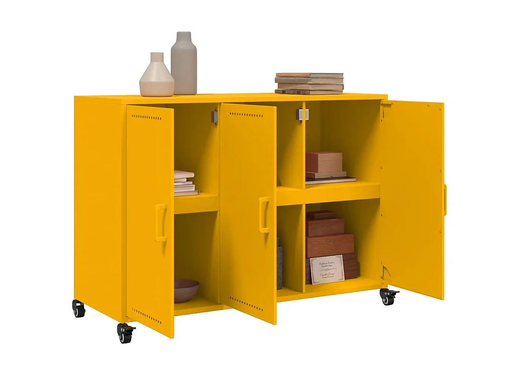 Sideboard Senfgelb 100,5x39x72 cm Stahl