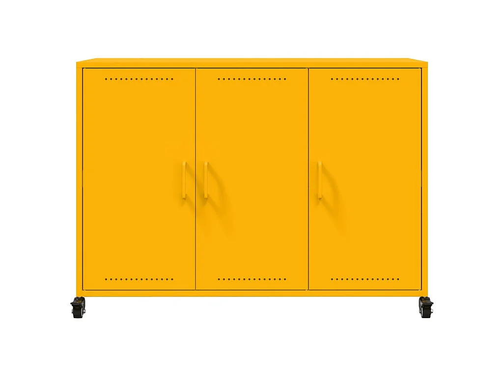 Buffet jaune moutarde 100,5x39x72 cm acier