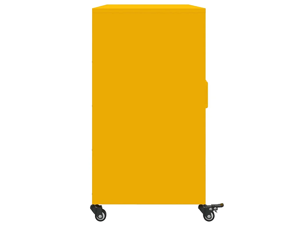 Buffet jaune moutarde 100,5x39x72 cm acier