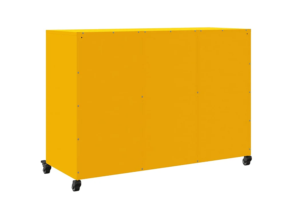 Buffet jaune moutarde 100,5x39x72 cm acier