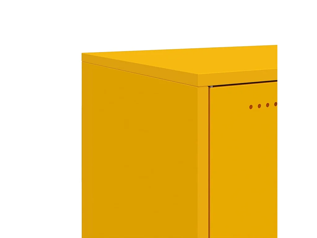 Buffet jaune moutarde 100,5x39x72 cm acier