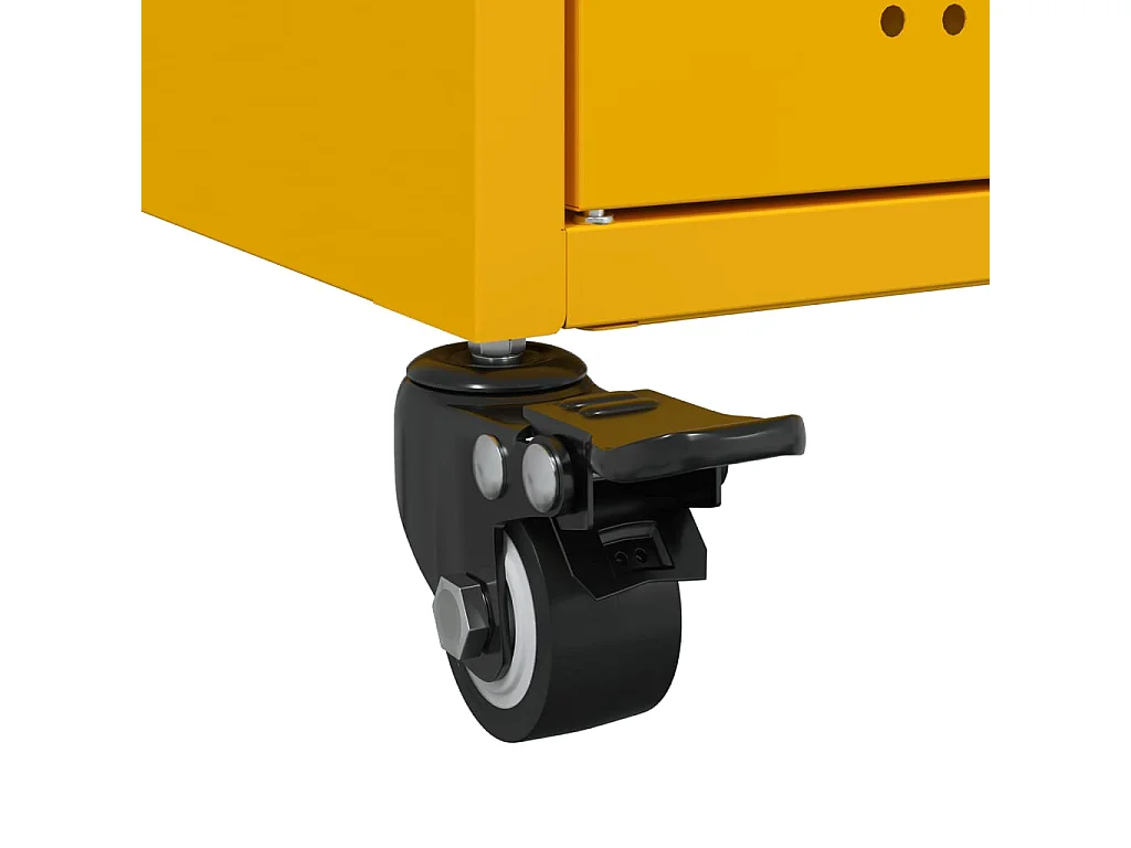 Buffet jaune moutarde 100,5x39x72 cm acier