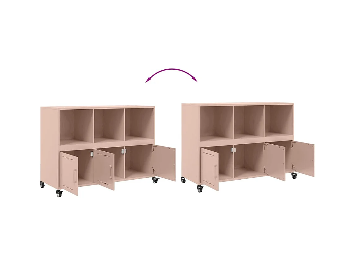 Buffet rose 100,5x39x72 cm acier