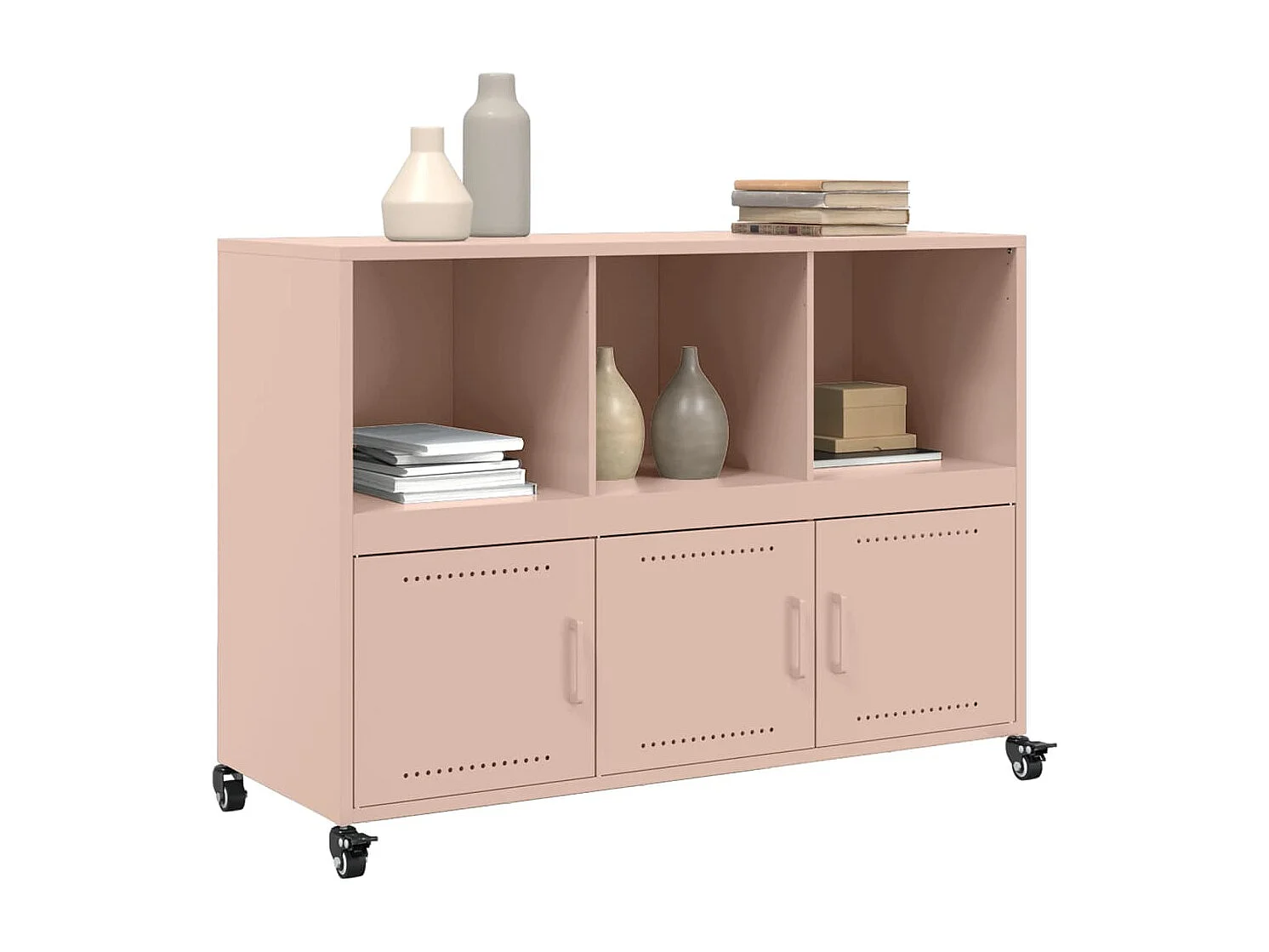 Aparador 100,5x39x72 cm aço rosa