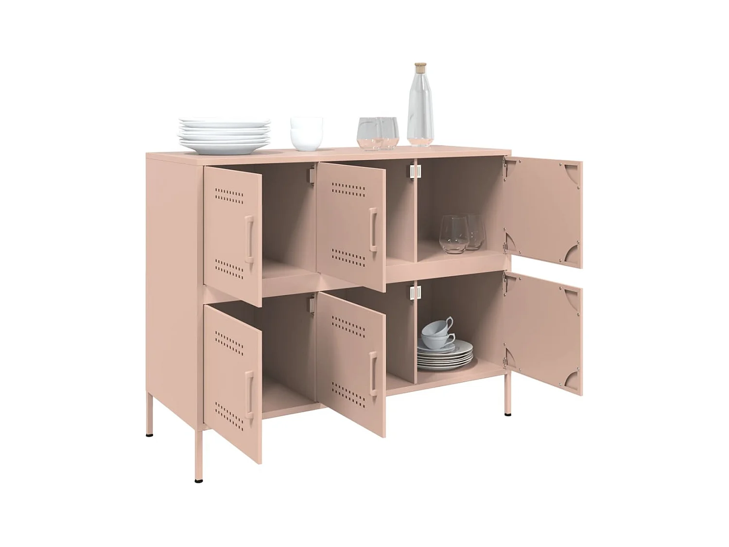 Buffet rose 100,5x39x79 cm acier