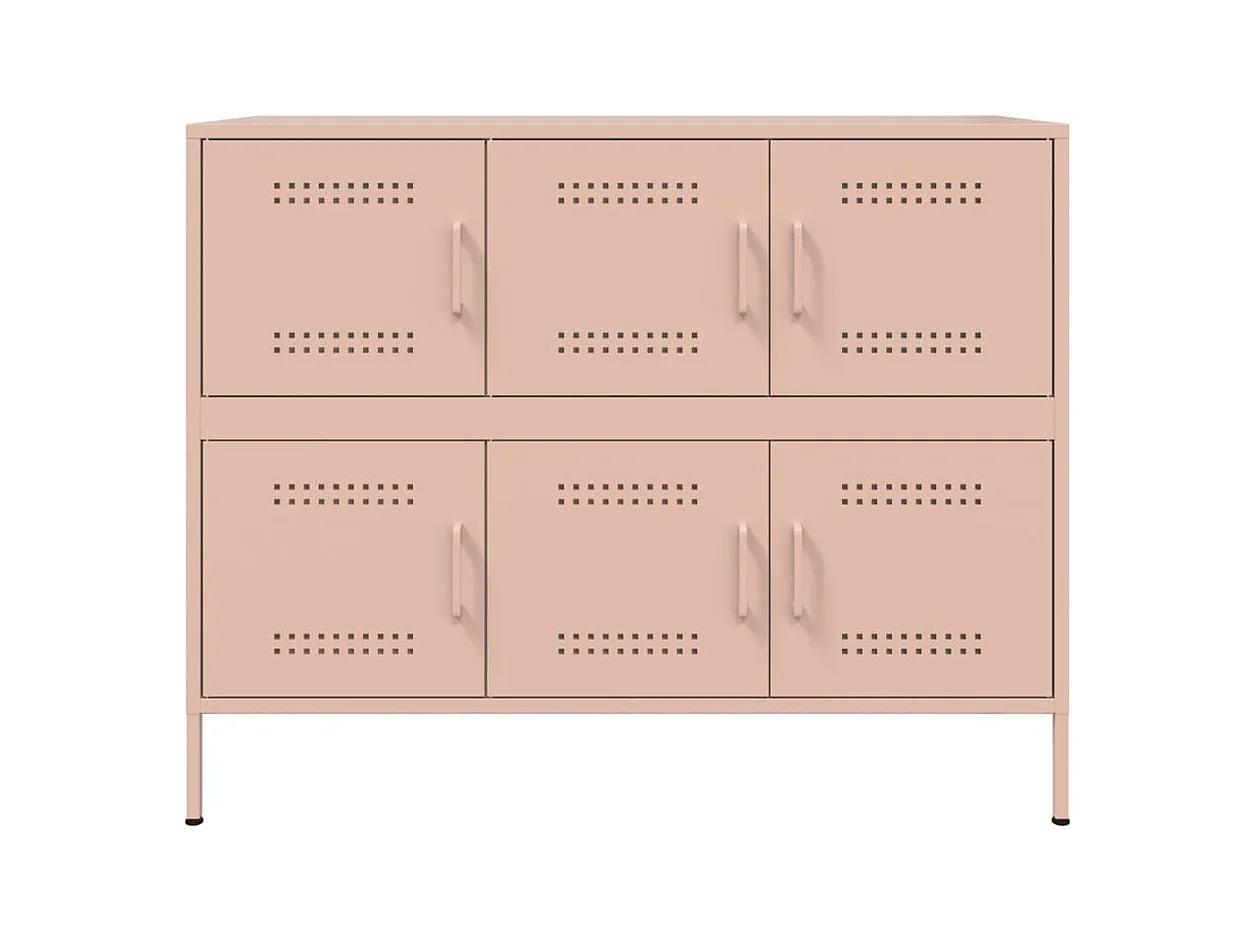 Buffet rose 100,5x39x79 cm acier