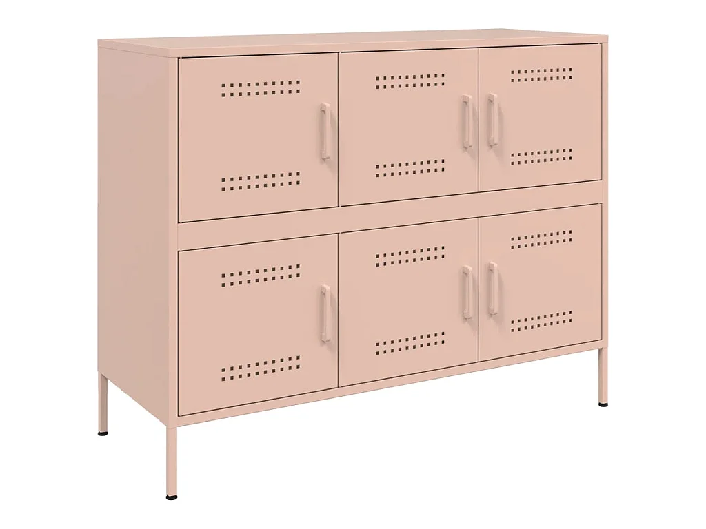 Buffet rose 100,5x39x79 cm acier