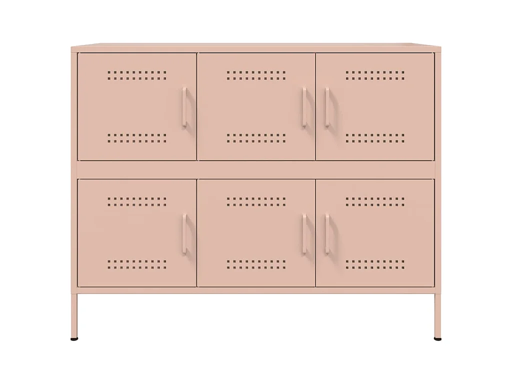 Buffet rose 100,5x39x79 cm acier