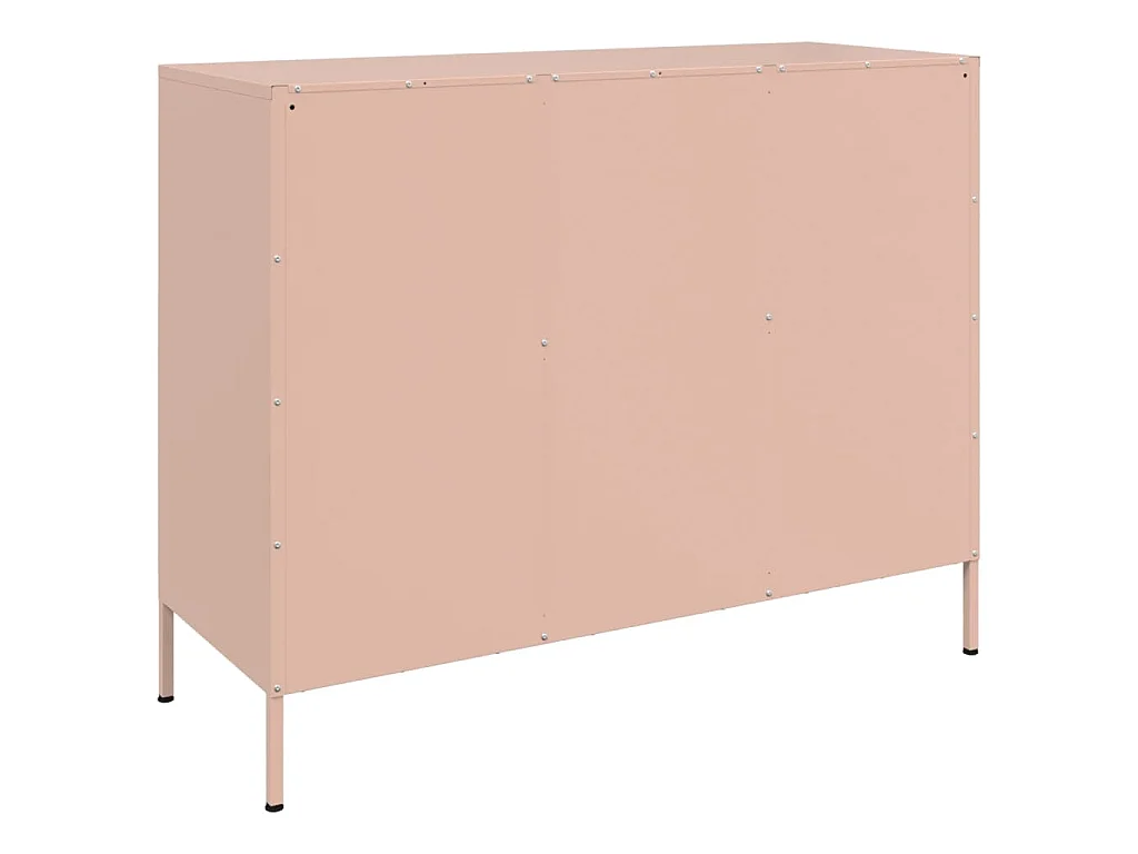 Buffet rose 100,5x39x79 cm acier