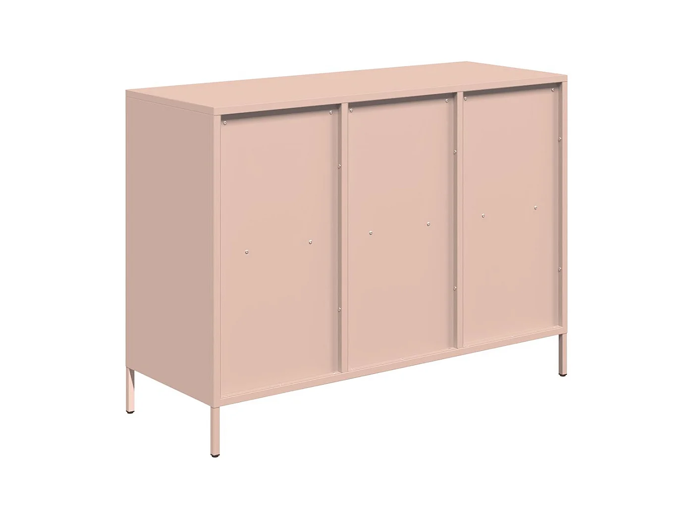 Buffet rose 101,5x39x73,5 cm acier laminé à froid