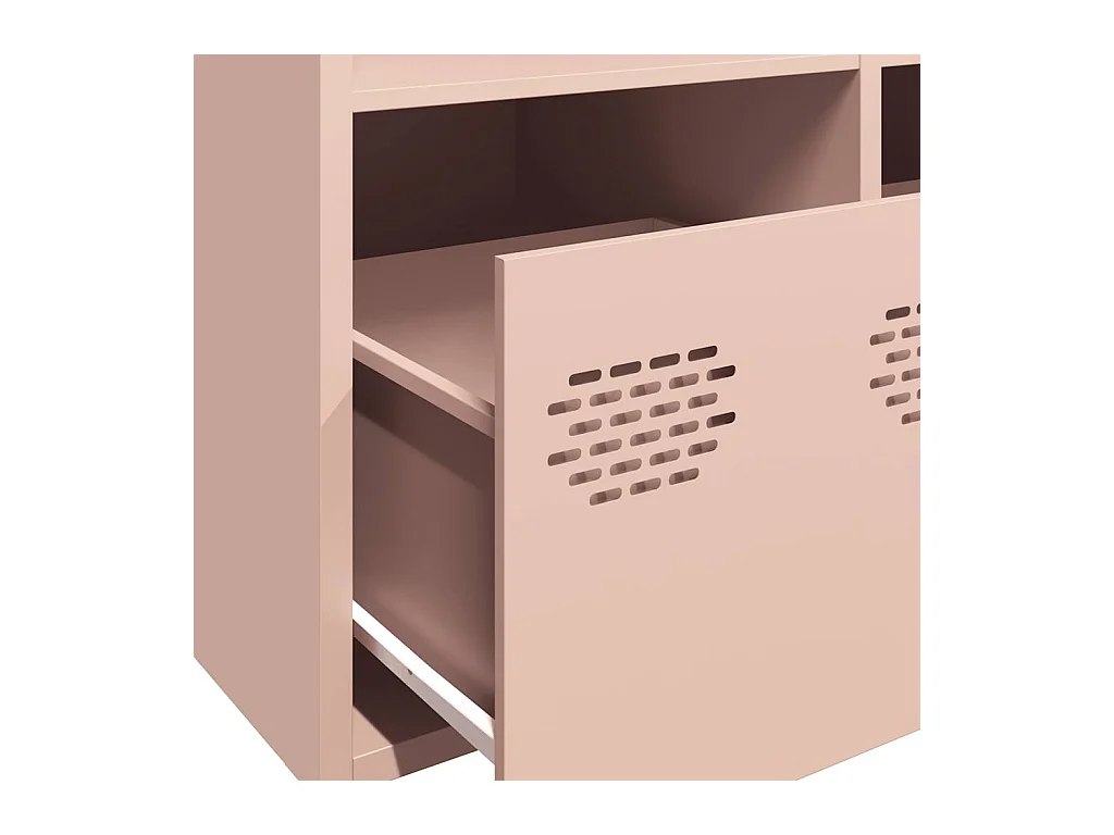 Buffet rose 101,5x39x73,5 cm acier laminé à froid