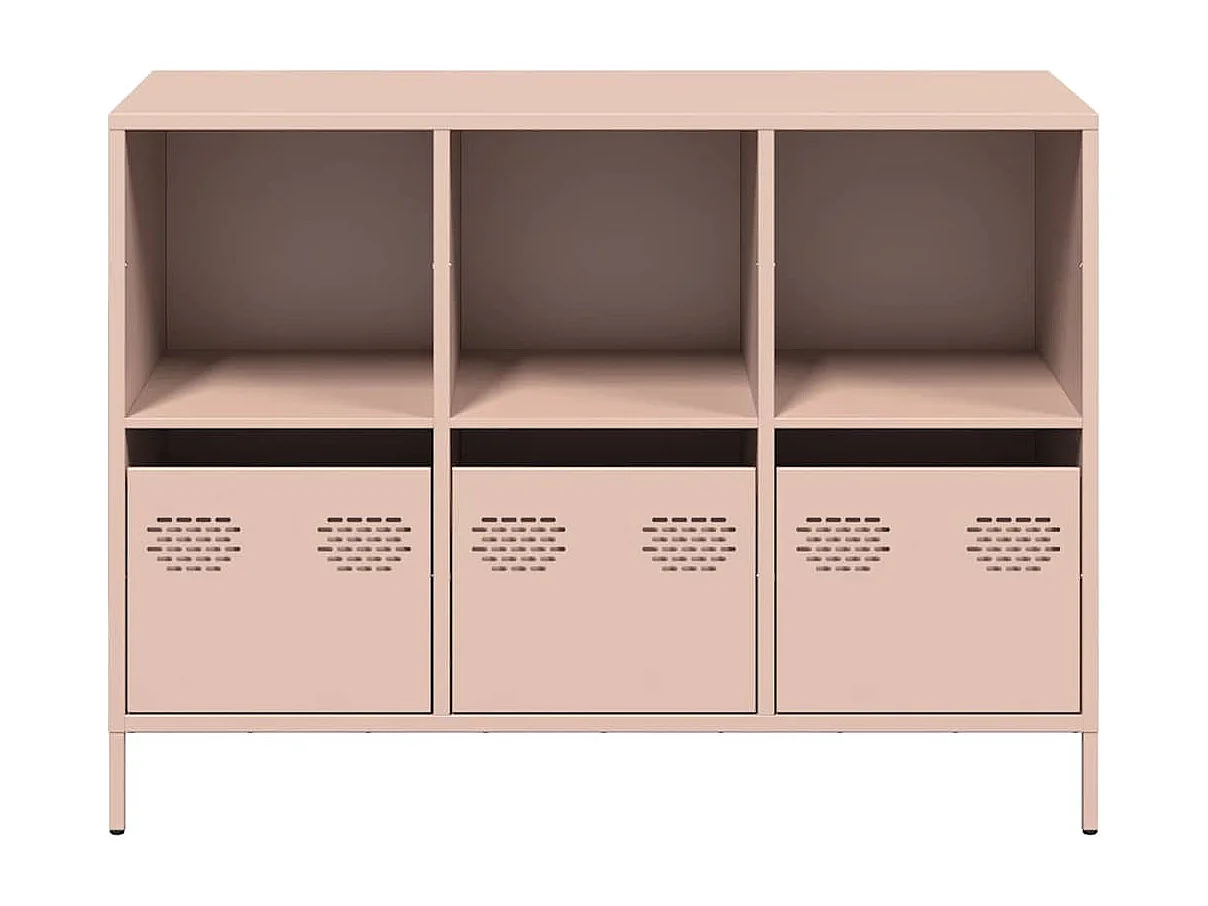 Buffet rose 101,5x39x73,5 cm acier laminé à froid