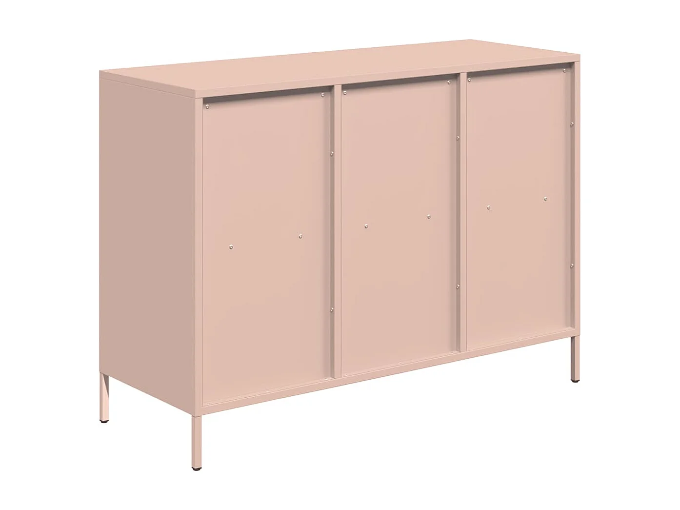 Buffet rose 101,5x39x73,5 cm acier laminé à froid