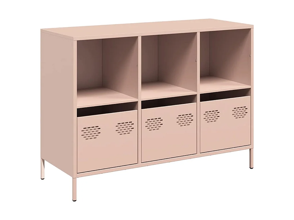 Sideboard Rosa 101,5x39x73,5 cm Kaltgewalzter Stahl