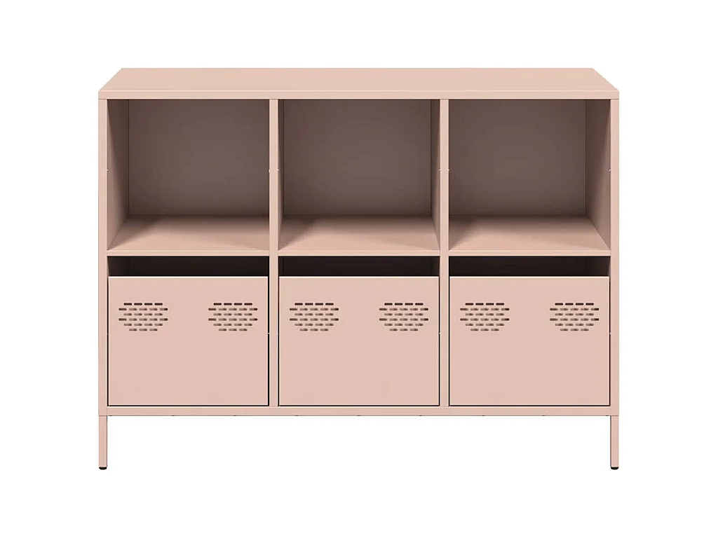 Sideboard Rosa 101,5x39x73,5 cm Kaltgewalzter Stahl