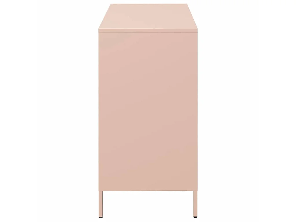 Sideboard Rosa 101,5x39x73,5 cm Kaltgewalzter Stahl