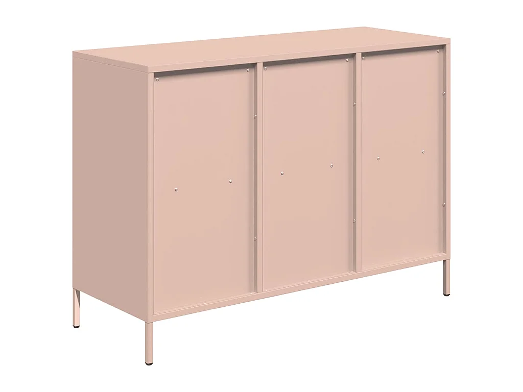 Sideboard Rosa 101,5x39x73,5 cm Kaltgewalzter Stahl