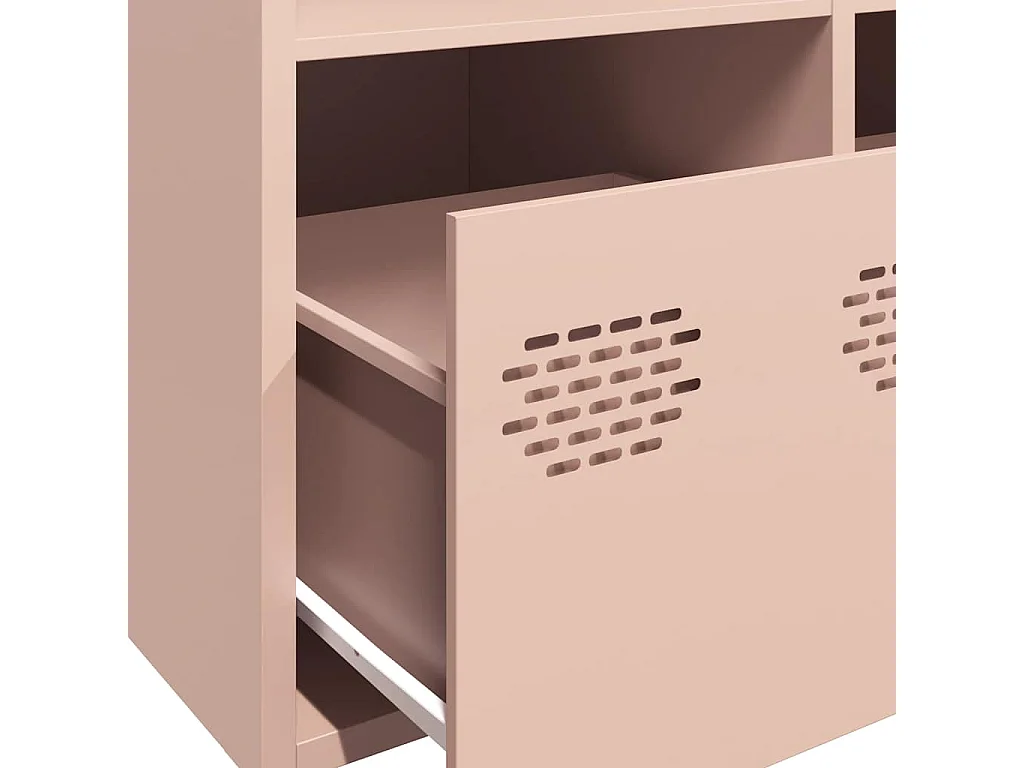 Sideboard Rosa 101,5x39x73,5 cm Kaltgewalzter Stahl