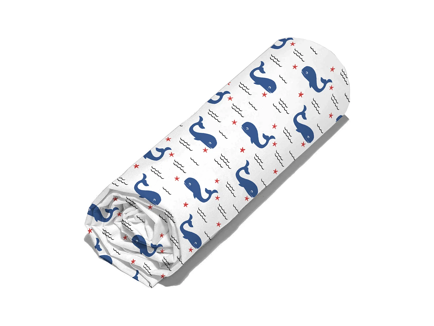Drap housse en coton bio - 90 x 190 cm - Matelot