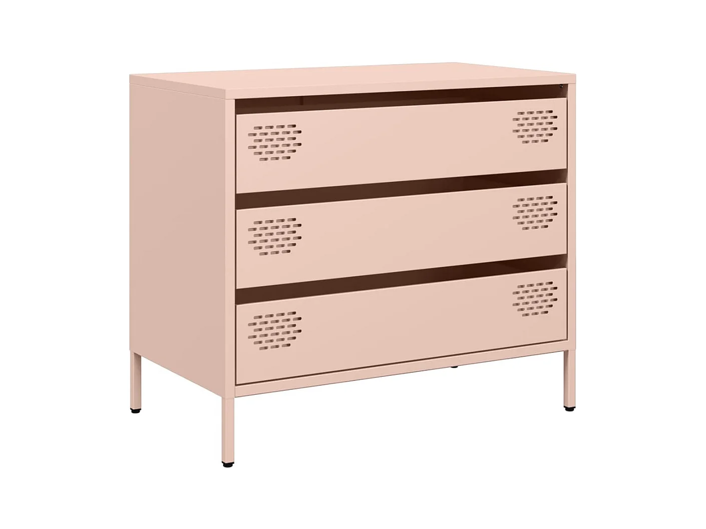Buffet rose 68x39x58,5 cm acier laminé à froid