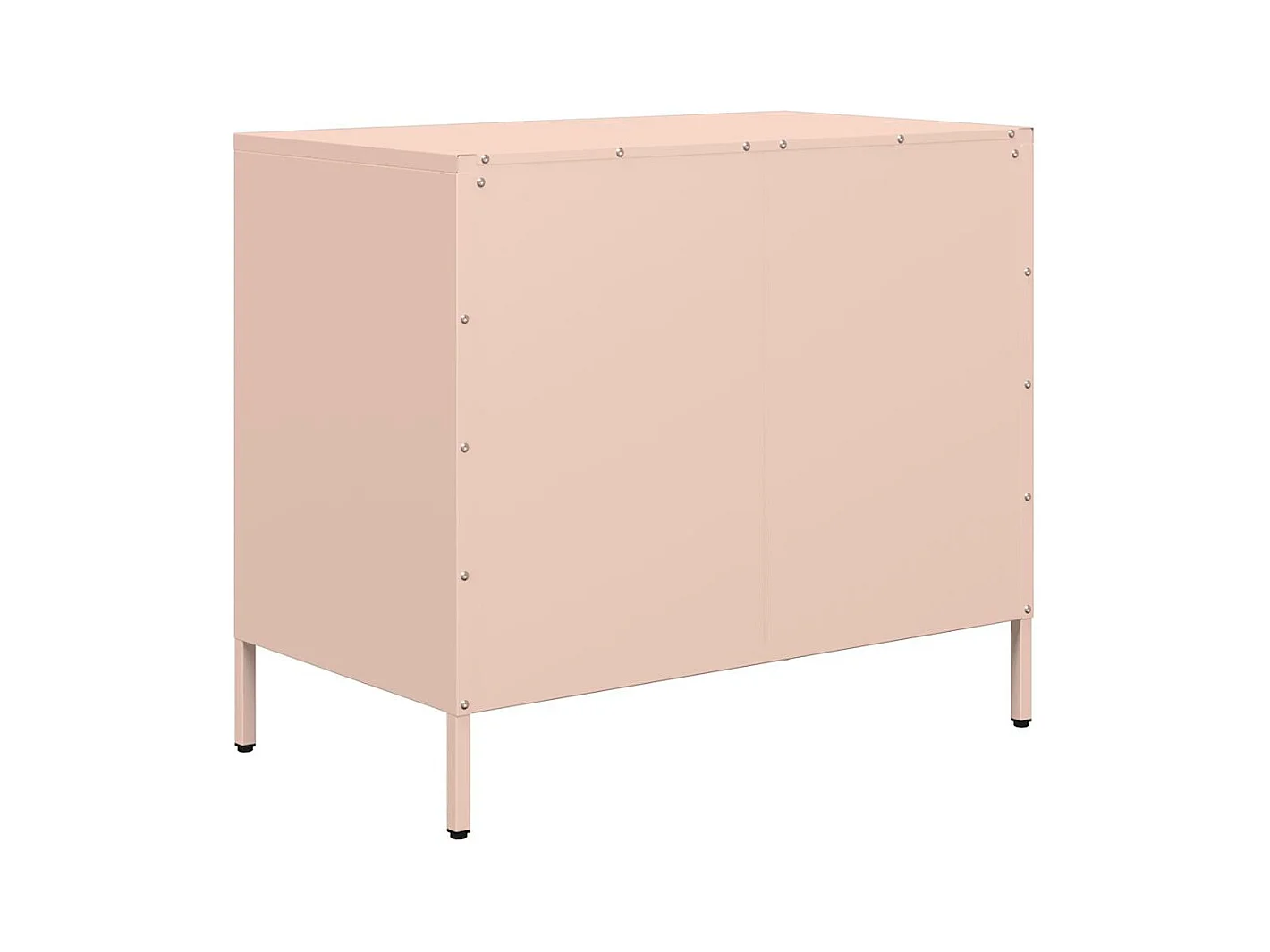 Buffet rose 68x39x58,5 cm acier laminé à froid