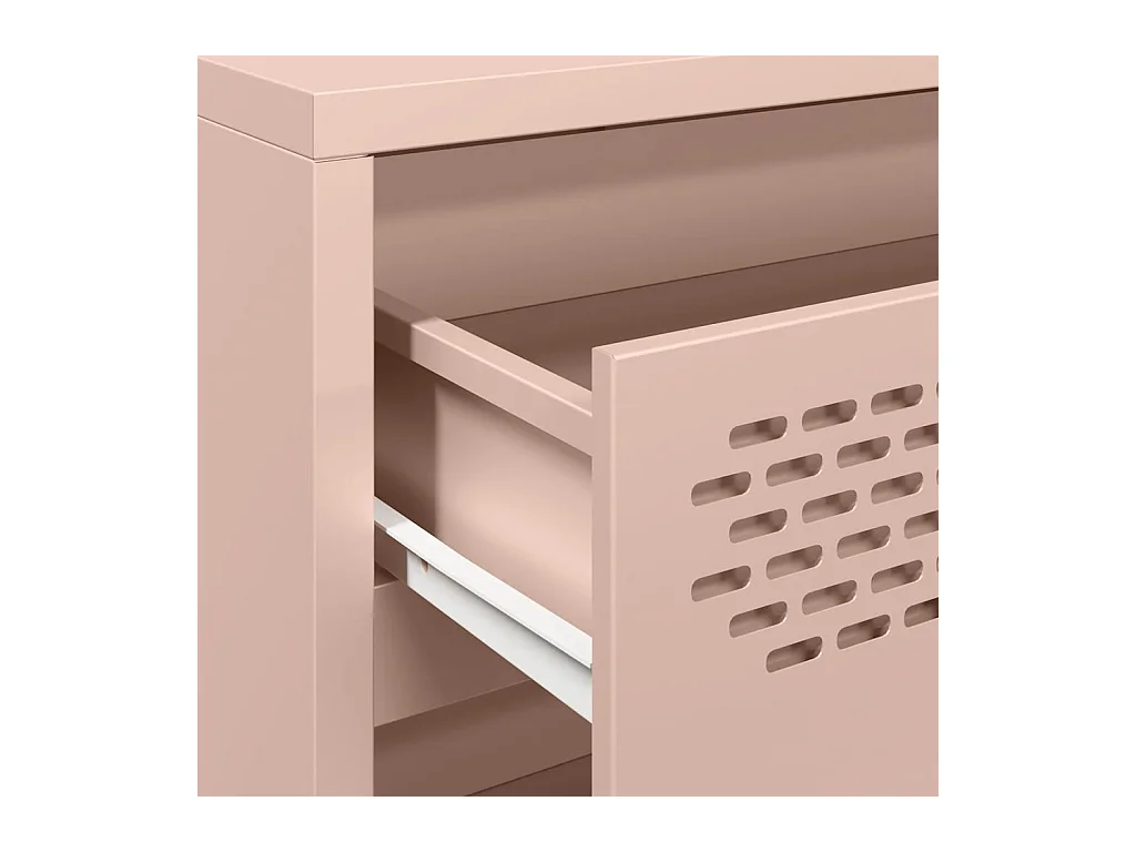 Buffet rose 68x39x58,5 cm acier laminé à froid