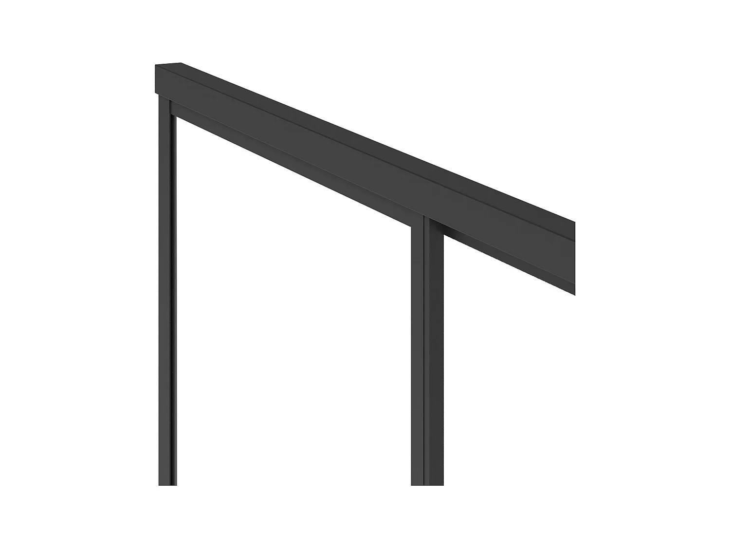 Painel de duche com porta de correr preto fosco estilo industrial 140 x 80 x 195 cm - TORONI