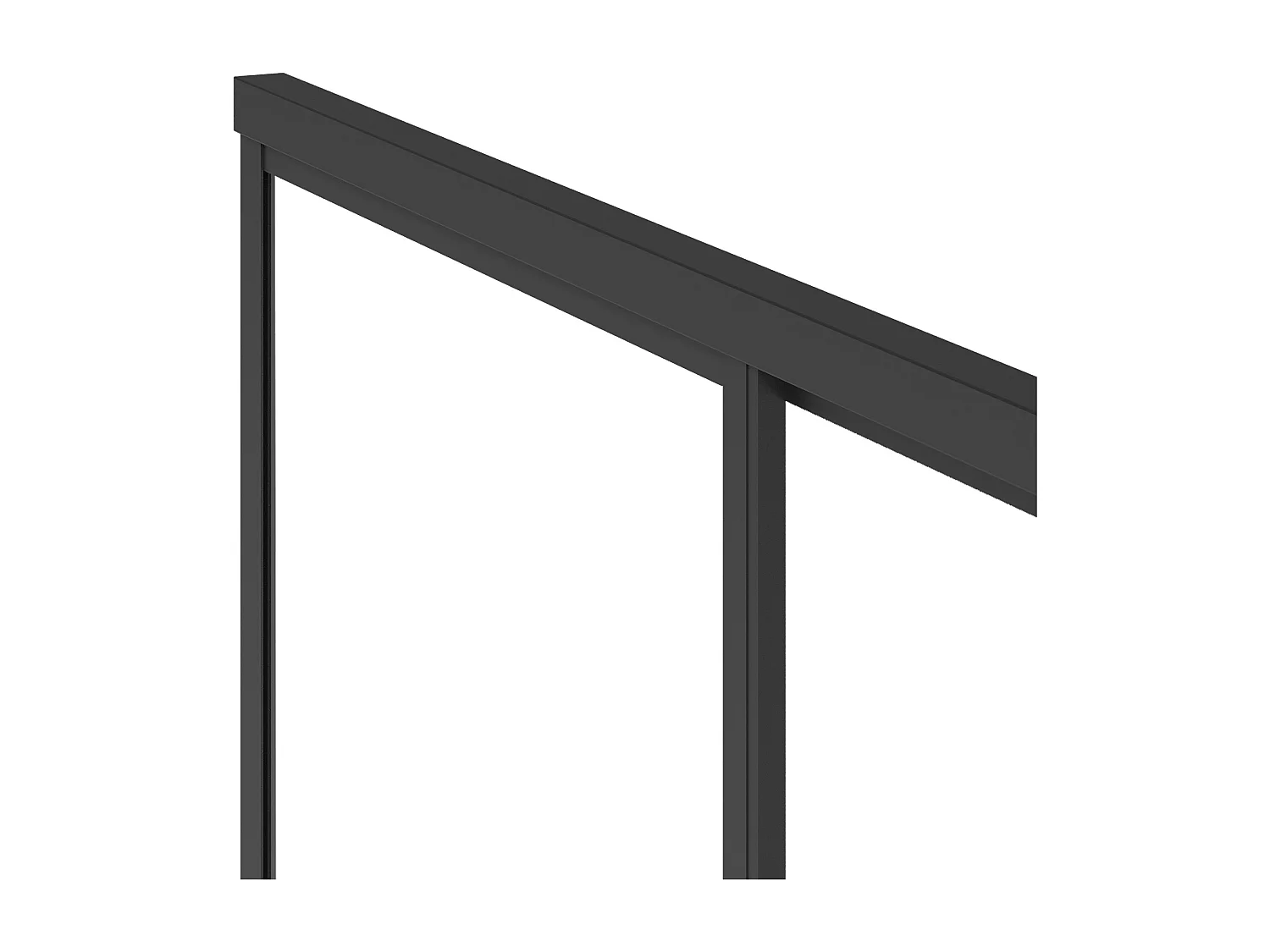 Paroi de douche avec porte coulissante noir mat style industriel - 140 x 80 x 195 cm - TORONI