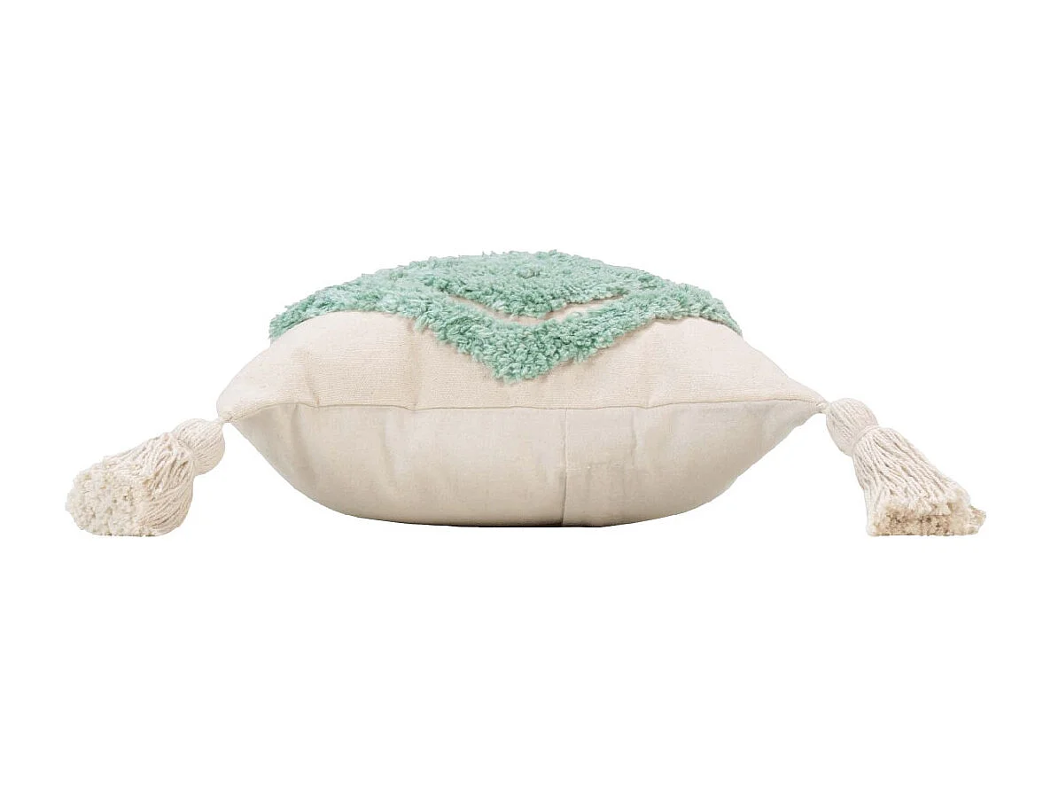 Coussin Déco Tufté "Athena" 30x50cm Sauge