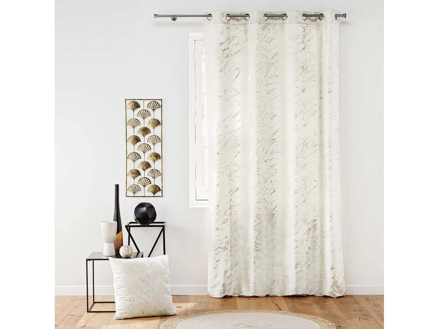 Coussin Déco Velours "Marius" 45x45cm Beige