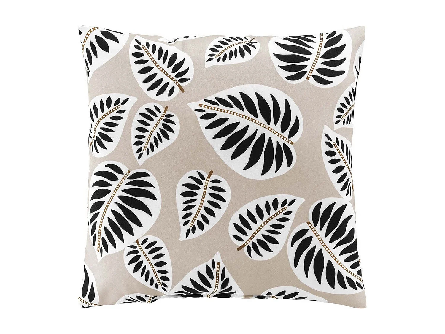 Coussin Déco Imprimé "Alma" 45x45cm Noir