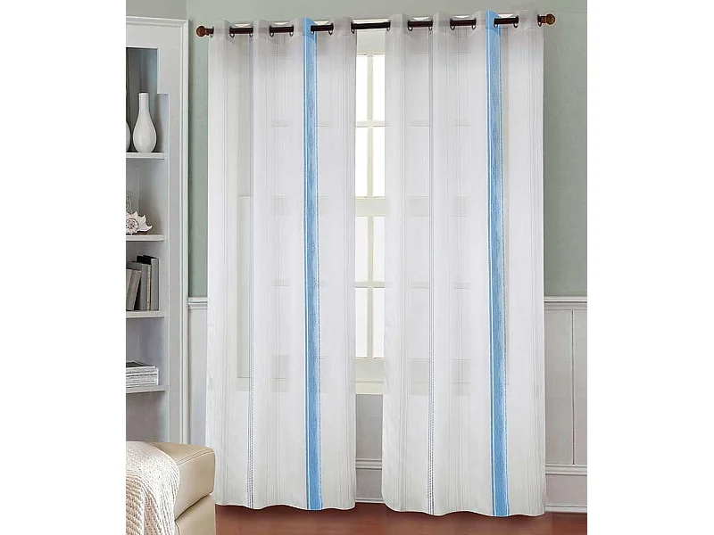 Paire de Voilages à Rayures Brillantes