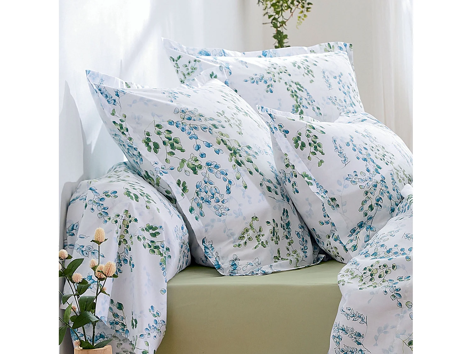 Parure de couette feuilles de tilleul