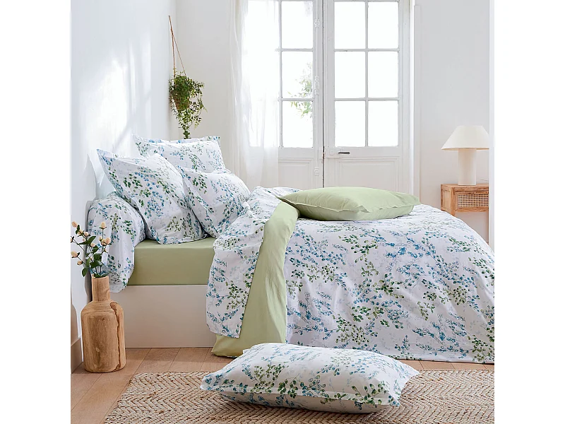 Conjunto de funda nórdica con hojas de tilo 200 x 200 cm