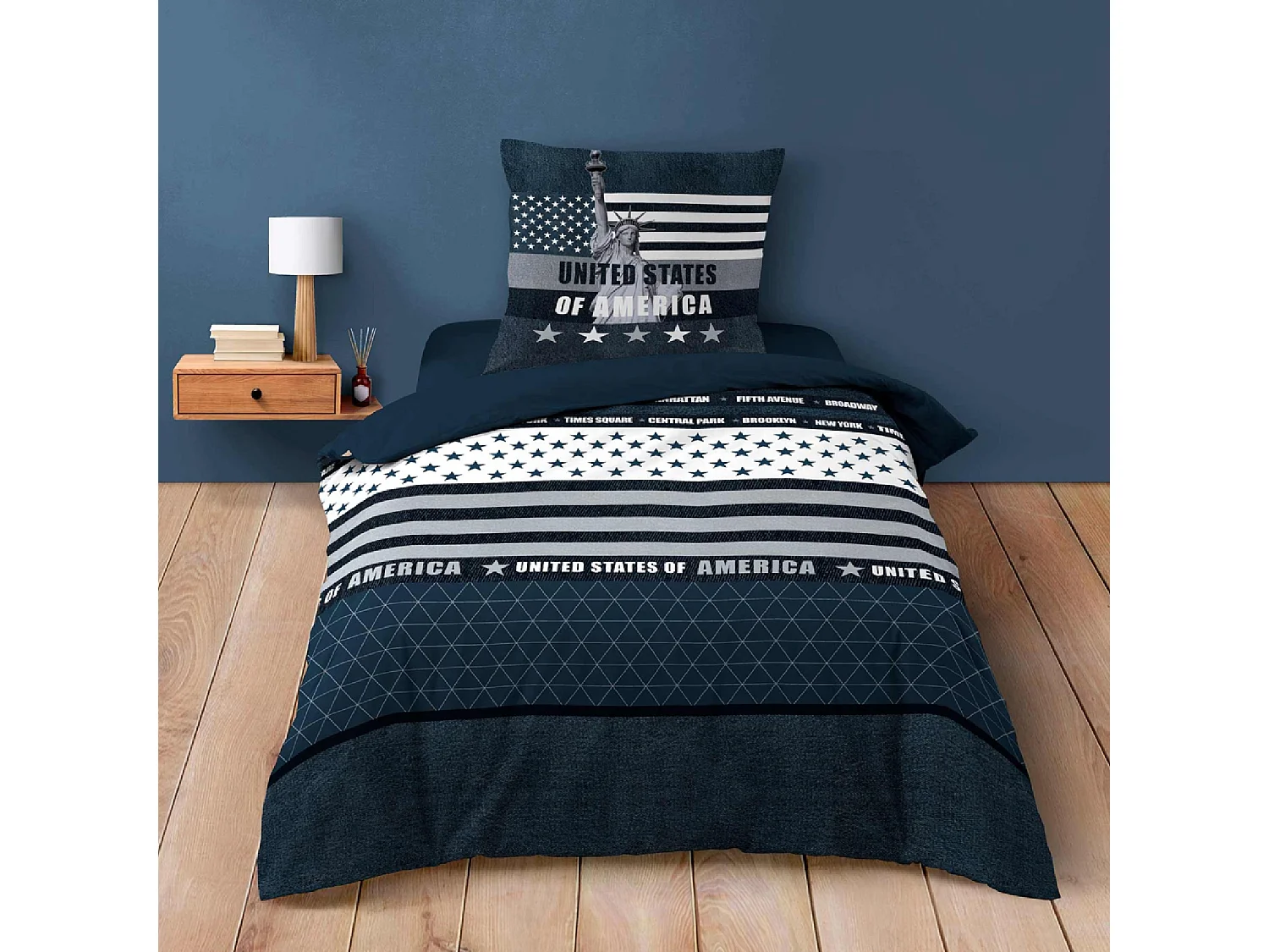 Juego de cama de 2 Piezas United States of America 140 x 200 cm